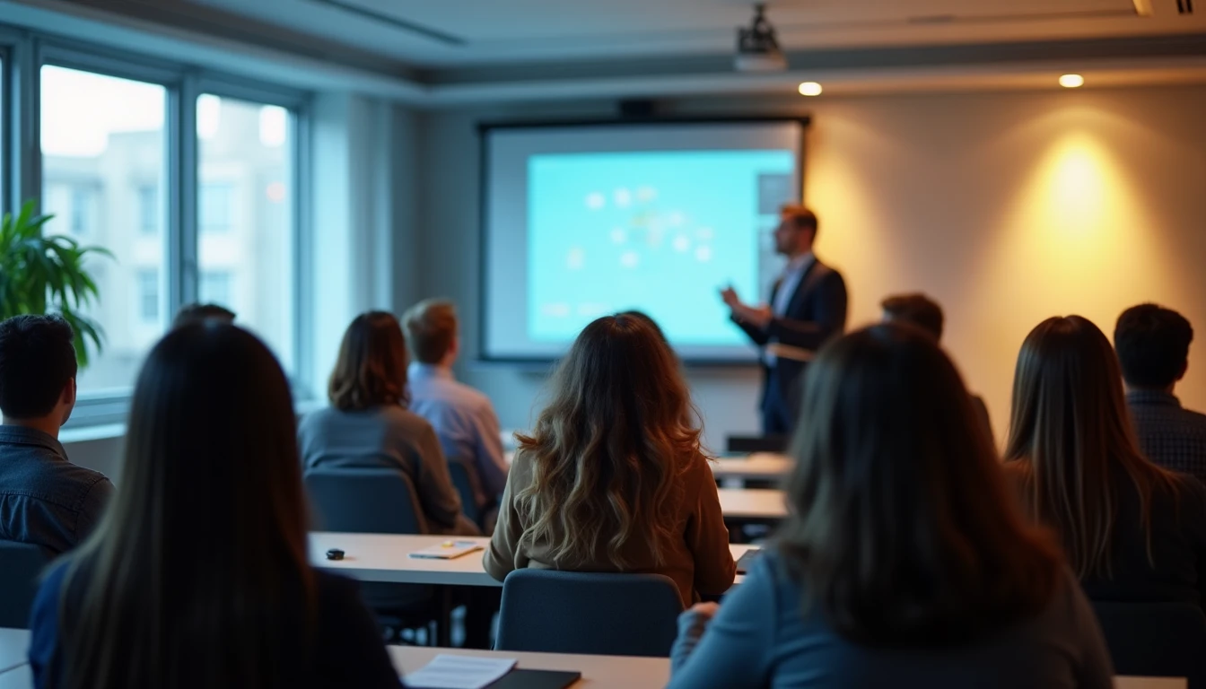 Participants attending online seminar learning training session detailed view of gallery view